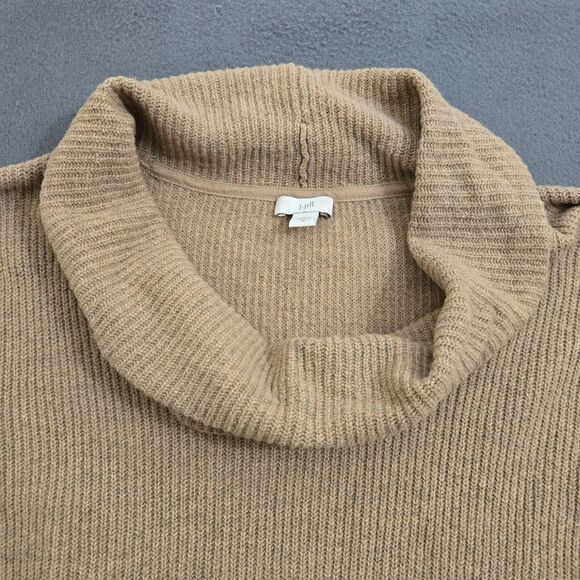 J. Jill Women M Brown Colorblock Cowl Neck Pull Over Tunic Sweater - Picture 3 of 11